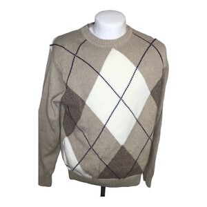 Geoffrey Beene Mens Sweater L Pullover Long Sleeve Crew Neck Casual